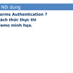 chương 9 :forms authentication